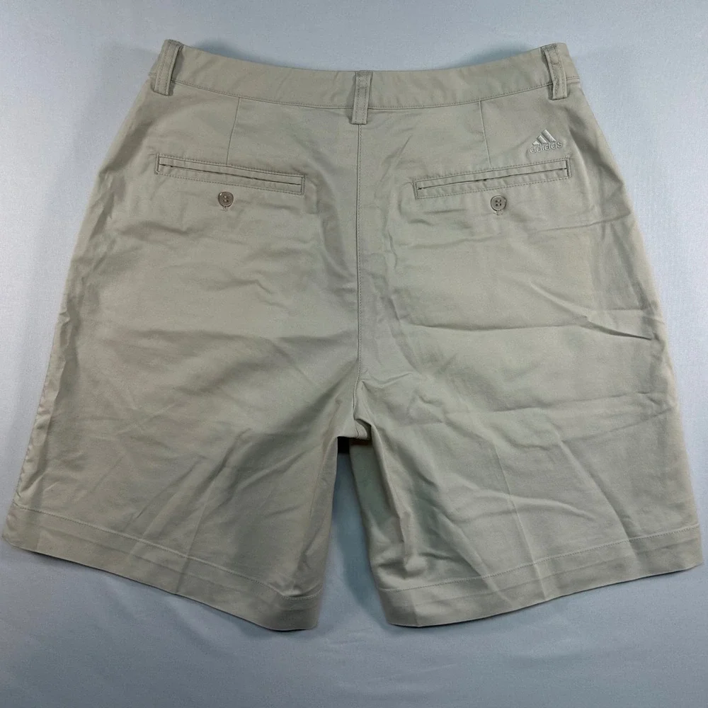 Adidas Womens Golf Shorts Khaki Tan Stretch Cotton Blend Size 10 Activewear